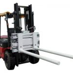 Sānu grozāmās stieņa rokas skavas ar iekrāvēju